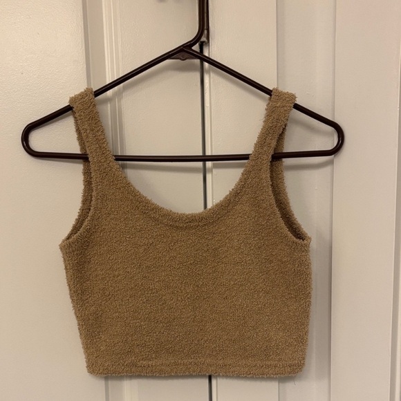 if it were me Tops - if it were me Tan Women's Crop Top